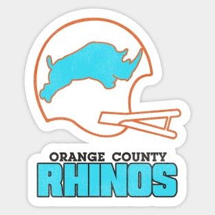 Defunct Orange County Rhinos Football Team Sticker